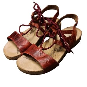 🤎JOSEF SEIBEL TONGA WOMEN'S SIZE 6.5 US 37 EU. MAHOGANY COLOR SANDALS.